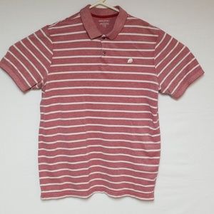 Red Striped Banana Republic 100% Cotton Polo